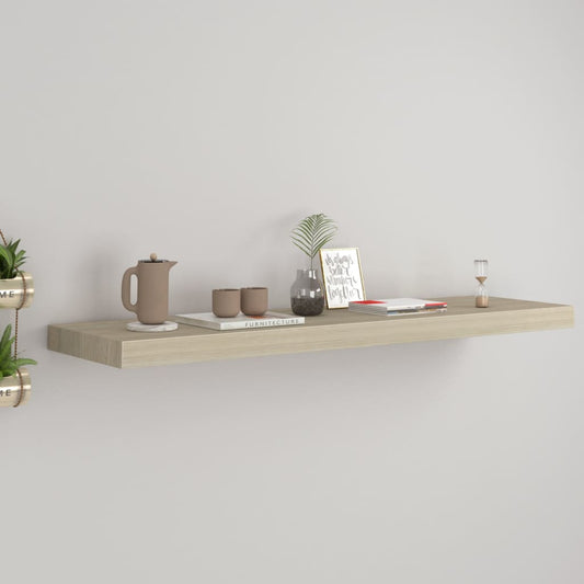Flytende vegghylle eik 90x23,5x3,8 cm MDF