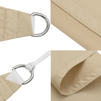 Solseil oxfordstoff rektangulær 3x4,5 m beige