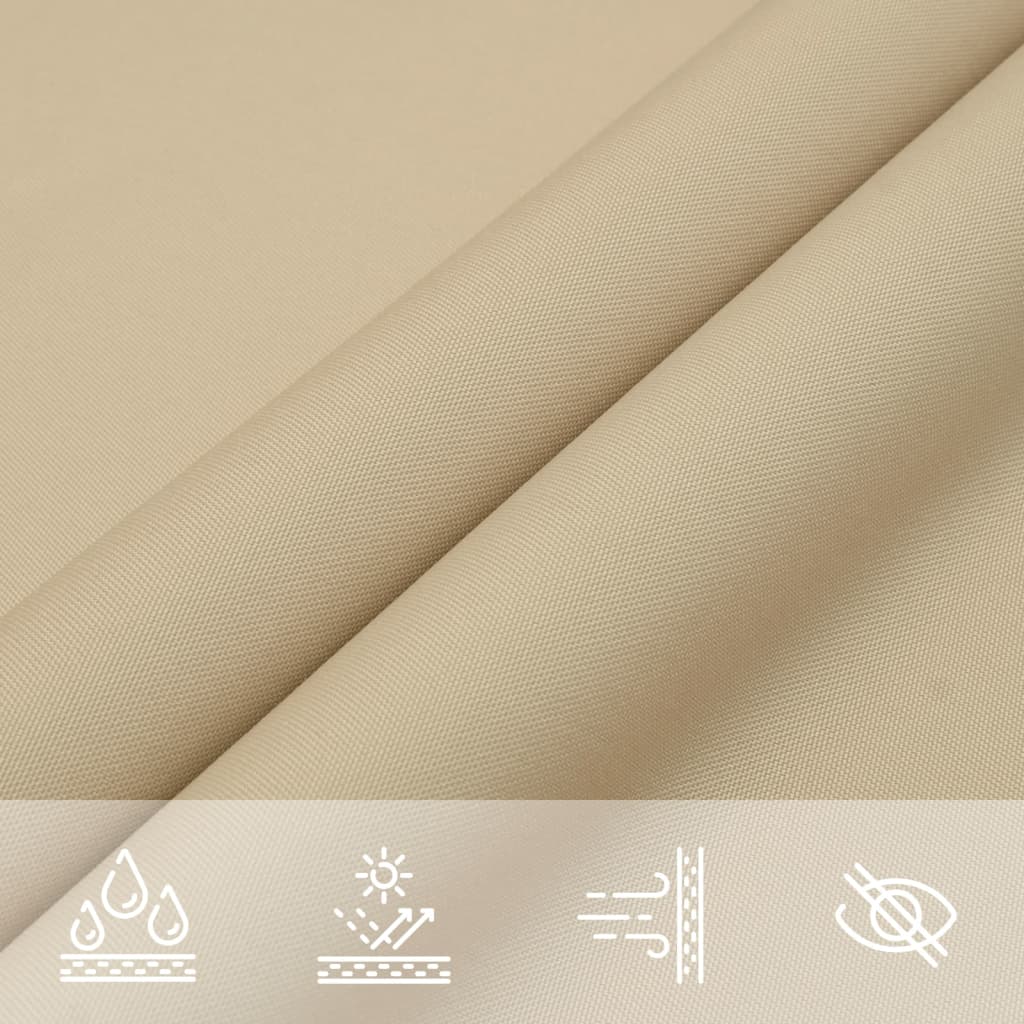 Solseil oxfordstoff rektangulær 3x4,5 m beige