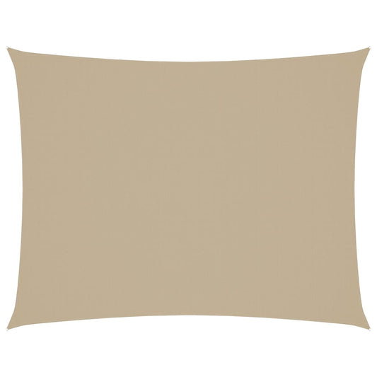 Solseil oxfordstoff rektangulær 3x6 m beige