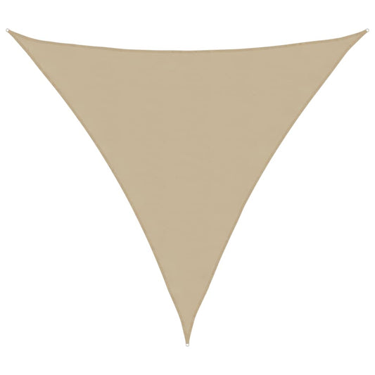 Solseil oxfordstoff trekantet 3x3x3 m beige