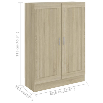 Bokhylle sonoma eik 82,5x30,5x115 cm konstruert tre