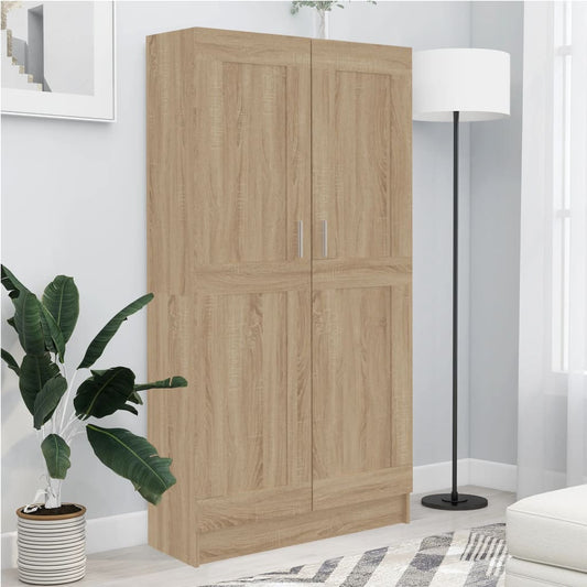 Bokhylle sonoma eik 82,5x30,5x150 cm konstruert tre