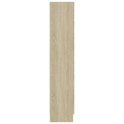 Vitrine sonoma eik 82,5x30,5x150 cm konstruert tre