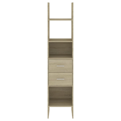 Bokhylle sonoma eik 40x35x180 cm konstruert tre