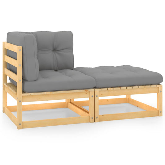 Hagesofagruppe med puter 2 deler heltre furu