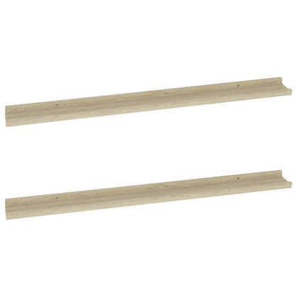 Vegghyller 2 stk sonoma eik 100x9x3 cm