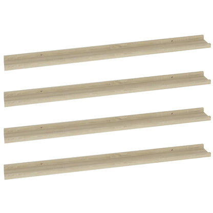 Vegghyller 4 stk sonoma eik 100x9x3 cm