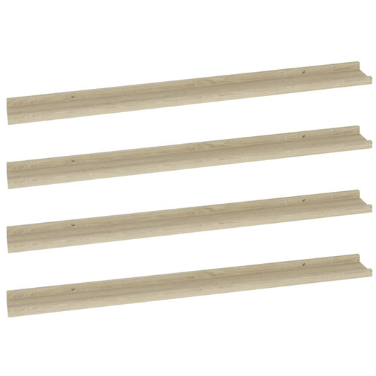 Vegghyller 4 stk sonoma eik 100x9x3 cm