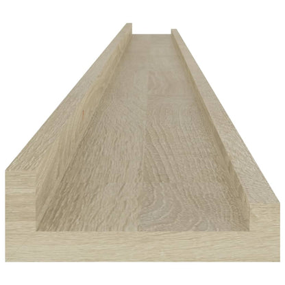 Vegghyller 4 stk sonoma eik 115x9x3 cm