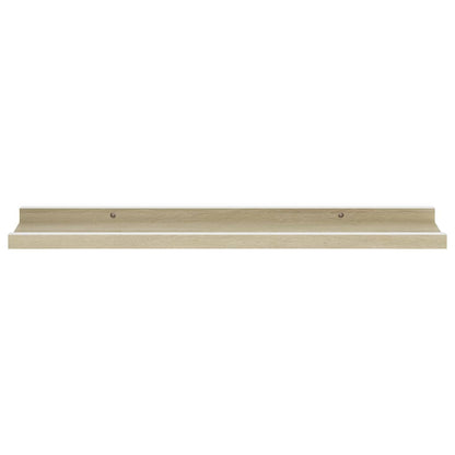 Vegghyller 4 stk hvit og sonoma eik 60x9x3 cm