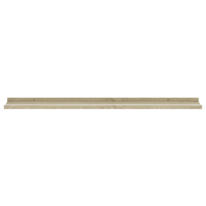 Vegghyller 4 stk hvit og sonoma eik 100x9x3 cm