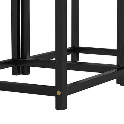 Tebord 2 stk MDF svart og gul