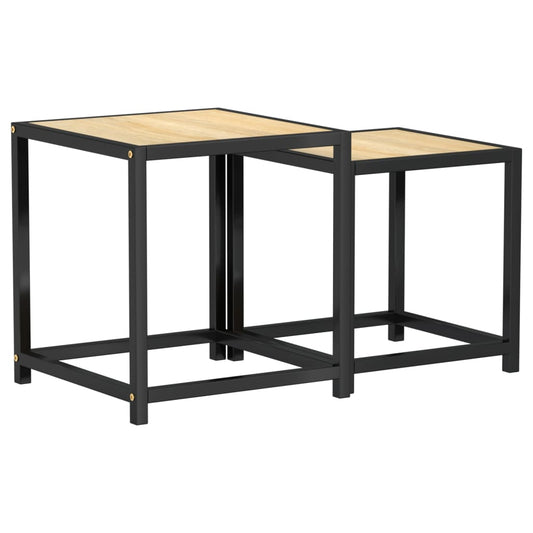 Tebord 2 stk MDF sonoma eik
