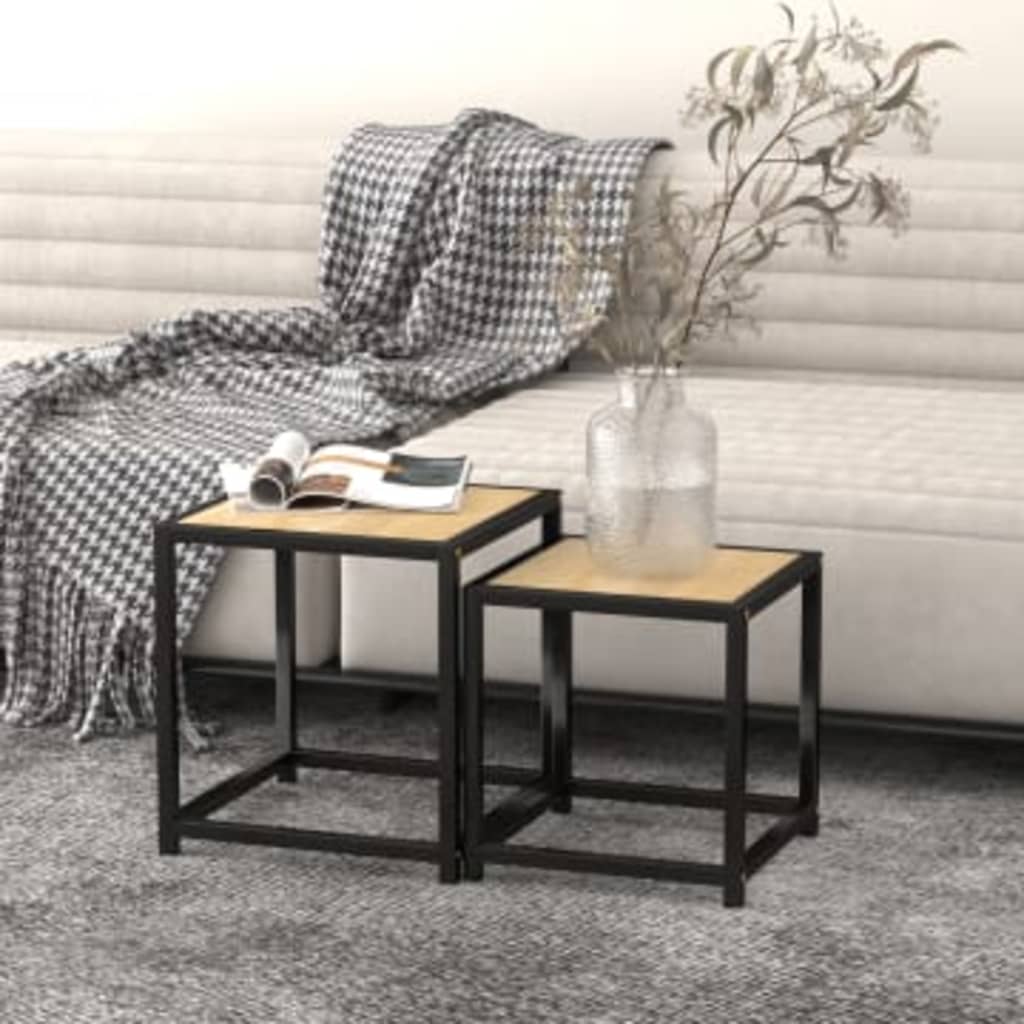 Tebord 2 stk MDF sonoma eik