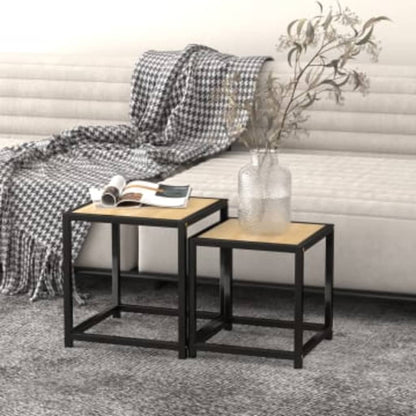 Tebord 2 stk MDF sonoma eik