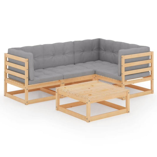 Hagesofagruppe med puter 5 deler heltre furu