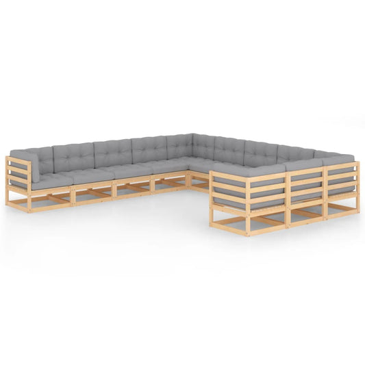 Hagesofagruppe med puter 11 deler heltre furu