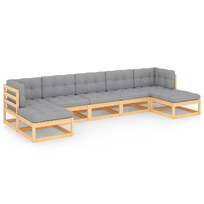 Hagesofagruppe med puter 7 deler heltre furu