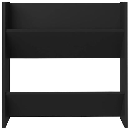 Veggskoskap 4 stk svart 60x18x60 cm konstruert tre