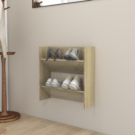 Veggskoskap sonoma eik 60x18x60 cm sponplate
