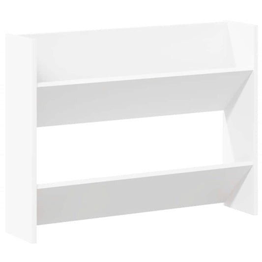 Veggskoskap hvit 80x18x60 cm konstruert tre