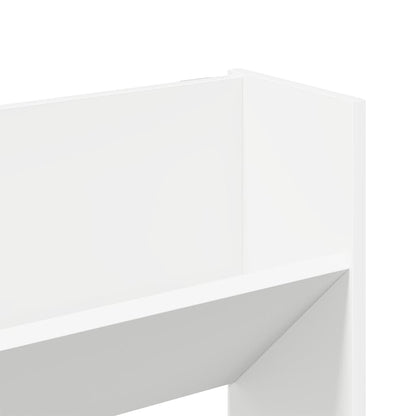 Veggskoskap 2 stk 80x18x60 cm hvit sponplate