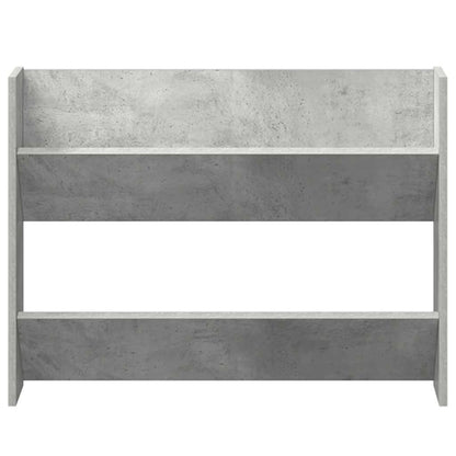 Veggskoskap 2 stk betonggrå 80x18x60 cm sponplate