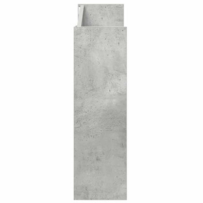 Veggskoskap 2 stk betonggrå 80x18x60 cm sponplate