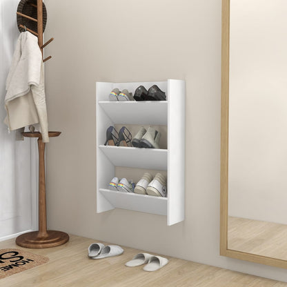 Veggskoskap hvit 60x18x90 cm sponplater