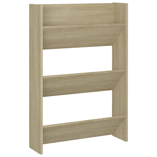Veggskoskap sonoma eik 60x18x90 cm sponplate