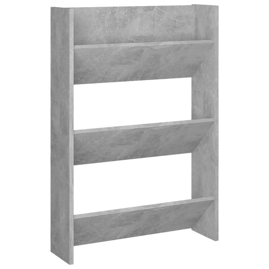 Veggskoskap betonggrå 60x18x90 cm sponplater