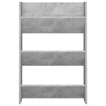 Veggskoskap 2 stk betonggrå 60x18x90 cm sponplater