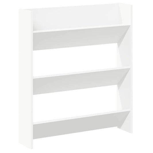 Veggskoskap hvit 80x18x90 cm konstruert tre
