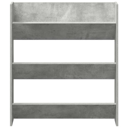 Veggskoskap betonggrå 80x18x90 cm sponplater