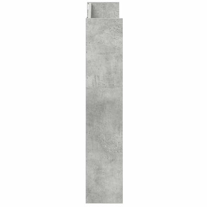 Veggskoskap betonggrå 80x18x90 cm sponplater
