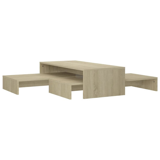Stablebart bordsett sonoma eik 100x100x26,5 cm konstruert tre