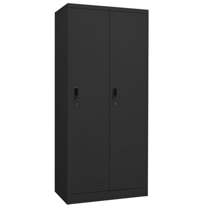 Garderobe antrasitt 80x50x180 cm stål