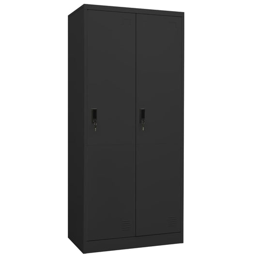 Garderobe antrasitt 80x50x180 cm stål