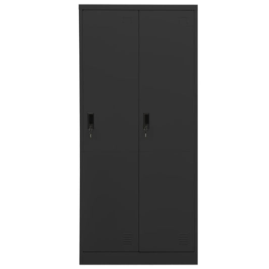 Garderobe antrasitt 80x50x180 cm stål
