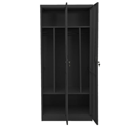 Garderobe antrasitt 80x50x180 cm stål
