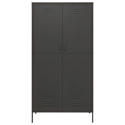 Garderobe antrasitt 90x50x180 cm stål