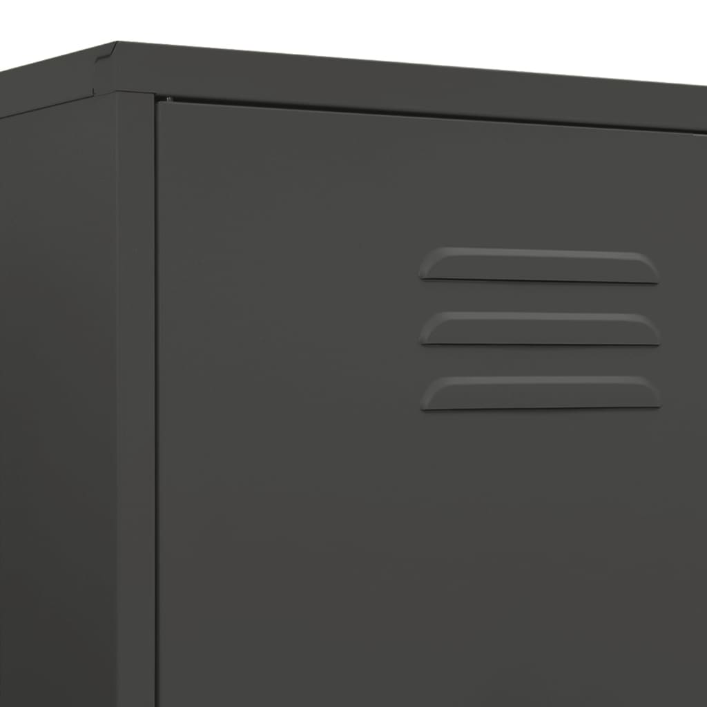 Garderobe antrasitt 90x50x180 cm stål