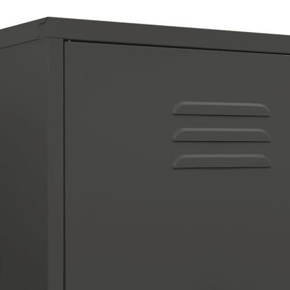 Garderobe antrasitt 90x50x180 cm stål