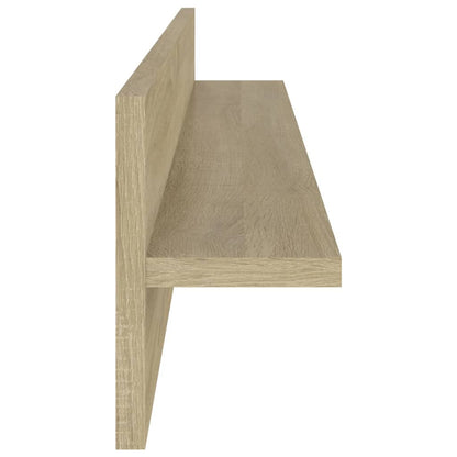 Vegghyller 2 stk sonoma eik 80x11,5x18 cm konstruert tre