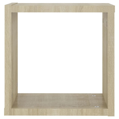 Vegghyller kubeformet 4 stk sonoma eik 30x15x30 cm