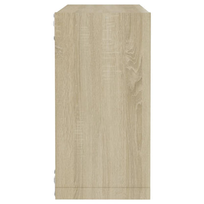 Vegghyller kubeformet 4 stk sonoma eik 30x15x30 cm