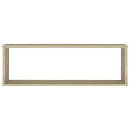Vegghyller kubeformet 4 stk sonoma eik 80x15x26,5 cm sponplate