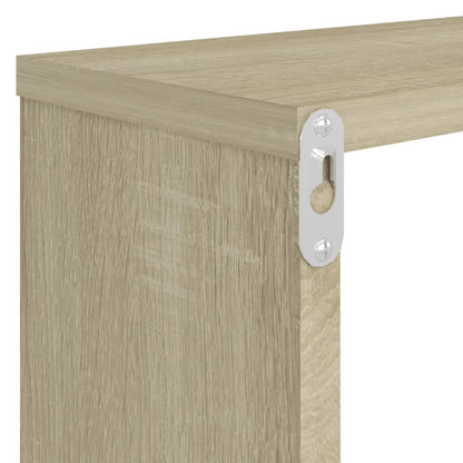 Vegghyller kubeformet 4 stk sonoma eik 80x15x26,5 cm sponplate