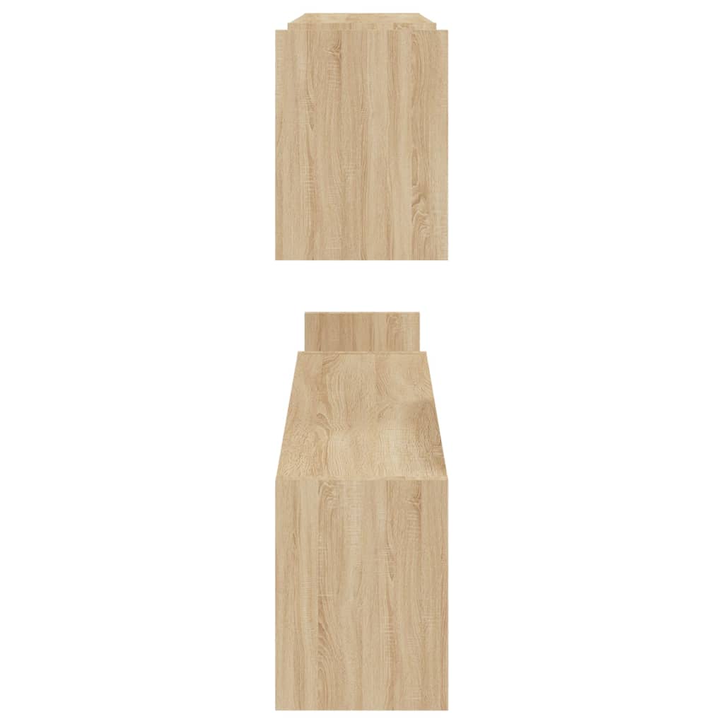 Vegghyller 2 stk sonoma eik 100x15x20 cm sponplate